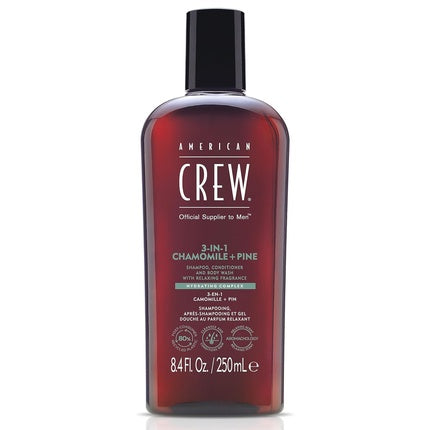 American Crew 3-IN-1 Chamomile Pine Shampoo Conditioner and Body Wash 8.4 Fl Oz 250ml